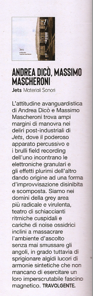 ANDREA DICÒ . MASSIMO MASCHERONI - Jets . CD
