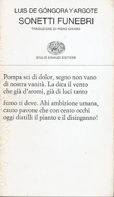 LUIS DE GONGORA Y ARGOTE - Sonetti funebri . Book
