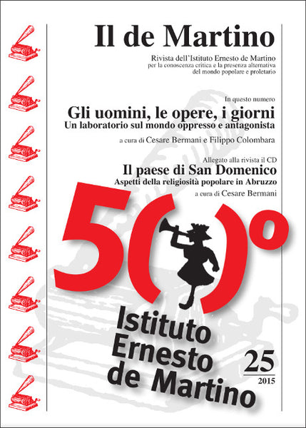 V. A. - Il De Martino - Rivista n. 25 - 2015 . Book + CD