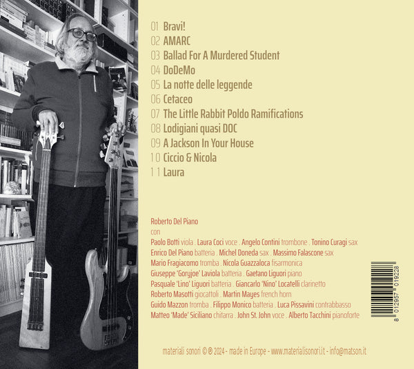 ROBERTO DEL PIANO - Saluti da casa - Ho dato il mio sangue alla musica Vol 2 . CD