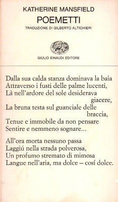 KATHERINE MANSFIELD - Poemetti . Book