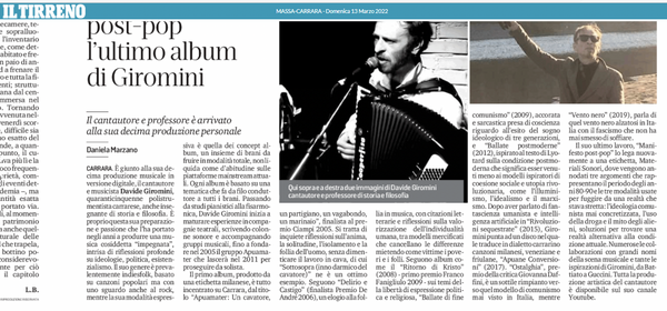 DAVIDE GIROMINI - Manifesto Post-Pop . CD