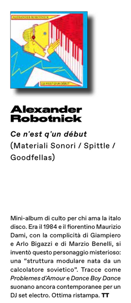 ALEXANDER ROBOTNICK - Ce N'Est Q'Un Début . MLP