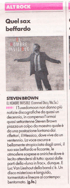 STEVEN BROWN - El Hombre Invisible . CD