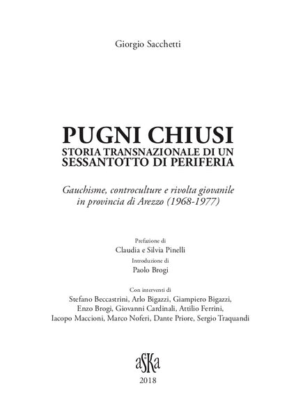 GIORGIO SACCHETTI - Pugni chiusi . Book