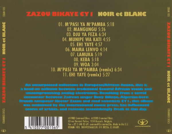 HECTOR ZAZOU BIKAYE CY1 Noir et Blanc . CD