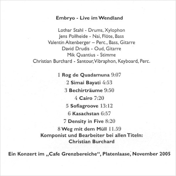 EMBRYO - Live Im Wendland