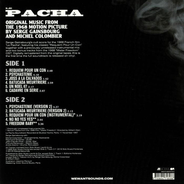 SERGE GAINSBOURG - Le Pacha Ost . CD