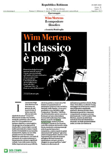 WIM MERTENS - The Gaze Of The West . CD