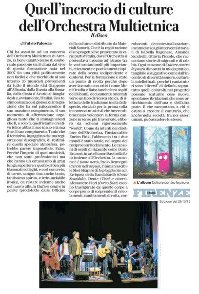 OMA / Orchestra Multietnica di Arezzo - Culture contro la paura . CD