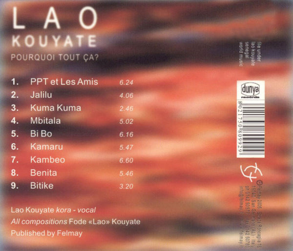 LAO KOUYATE – Pourquoi Tout ça? . CD