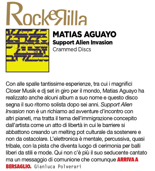 MATIAS AGUAYO - Support Alien Invasion . LP