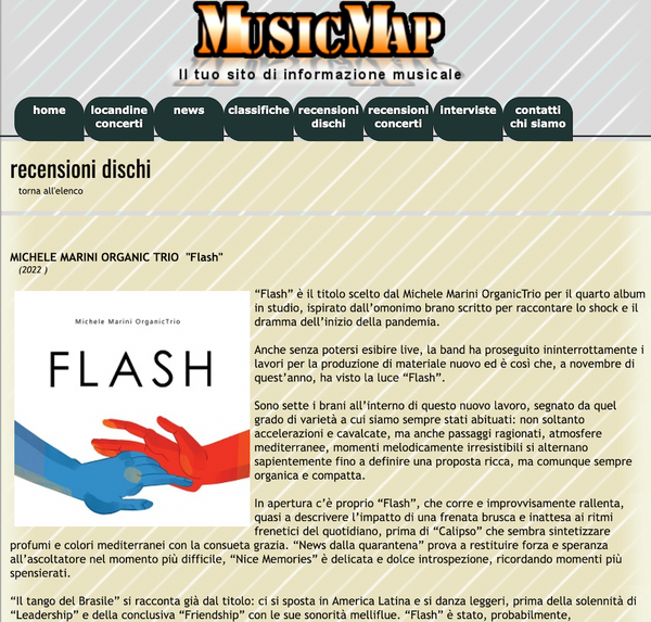 MICHELE MARINI ORGANICTRIO . Flash . CD