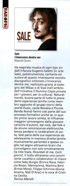 SALE . L'innocenza dentro me . CD