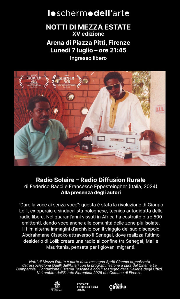 presentazione a Firenze di "Radio Solaire ­  Radio Diffusion Rurale", il documentario di Federico Bacci e Francesco Eppesteingher