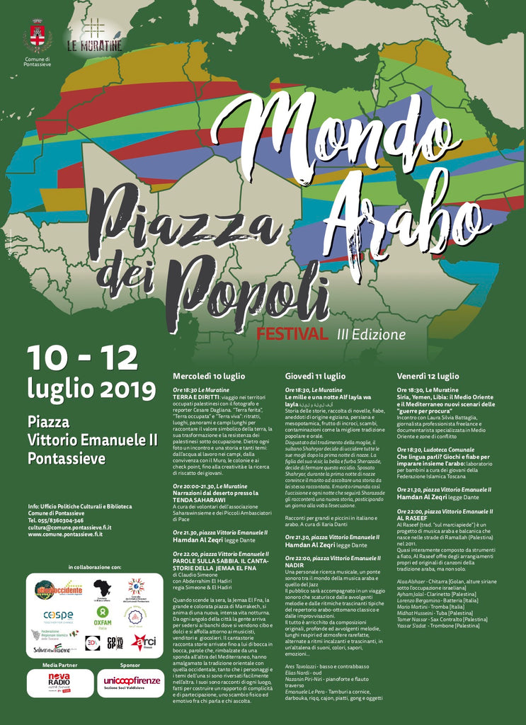 Orientoccidente 2019 - PIAZZA DEI POPOLI > tre giorni di eventi a Pontassieve dedicati al mondo arabo > 10/11/12.07.2019