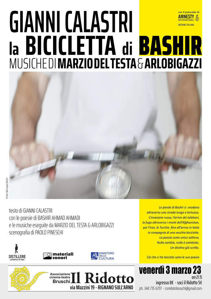 Ridotto del Teatro Bruschi di Rignano Sull'Arno (FI) : GIANNI CALASTRI in “La Bicicletta di Bashir” > 03.03.2023