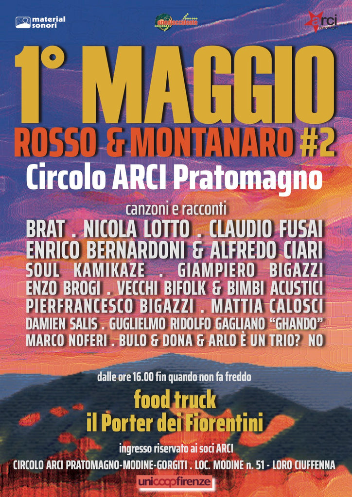 la seconda edizione del Primo Maggio di canzoni e racconti a Modine-Gorgiti (Loro Ciuffenna) > 01.05.2026.