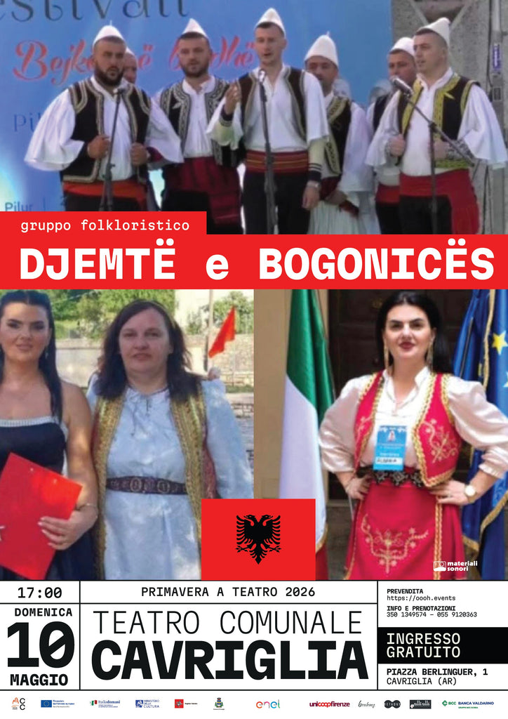 la polifonia albanese con il gruppo DJEMTË E BOGONICËS al Teatro di Cavriglia > 10.05.2026