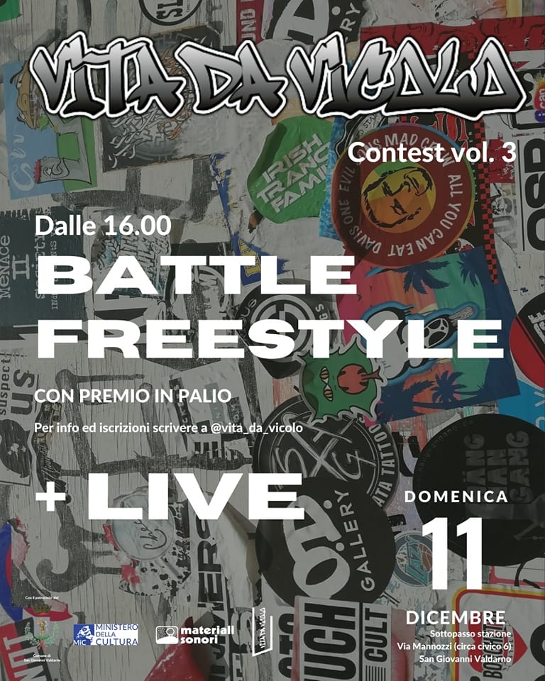 Torna a San Giovanni Valdarno il contest Freestyle Vita Da Vicolo > 11.12.2022