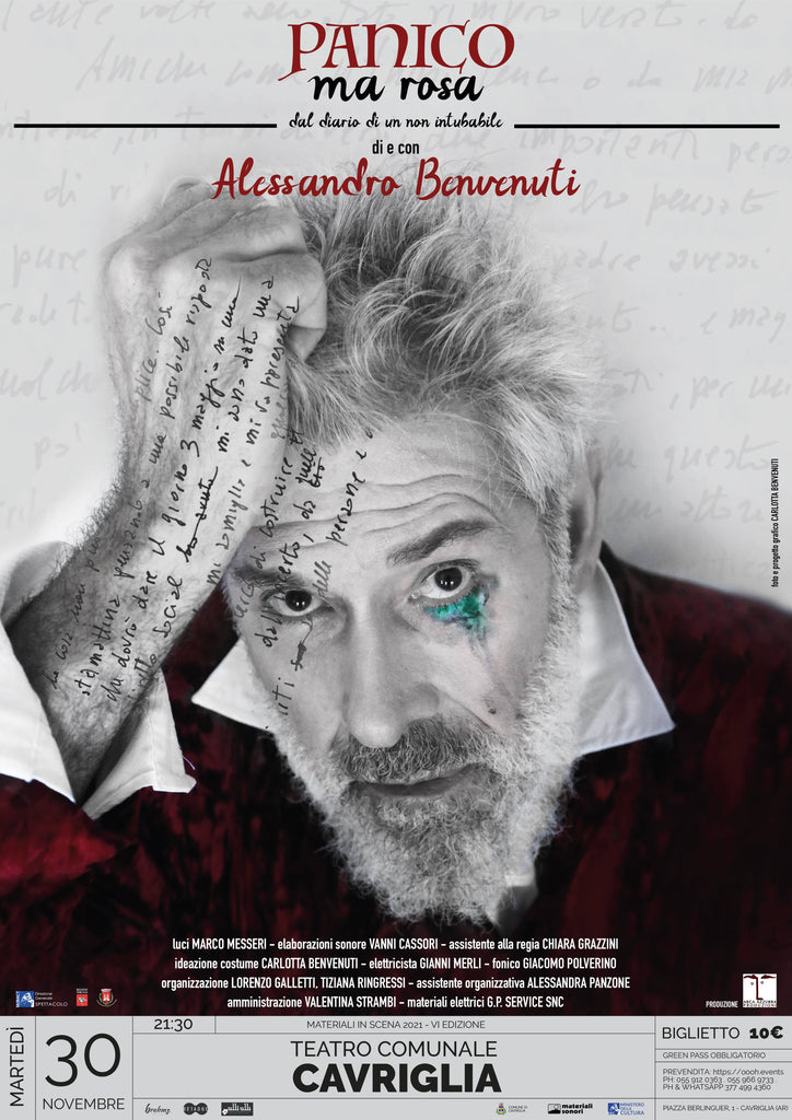 Materiali In Scena 2021 - Teatro di Cavriglia: ALESSANDRO BENVENUTI con "Panico ma rosa" > 30.11.2021