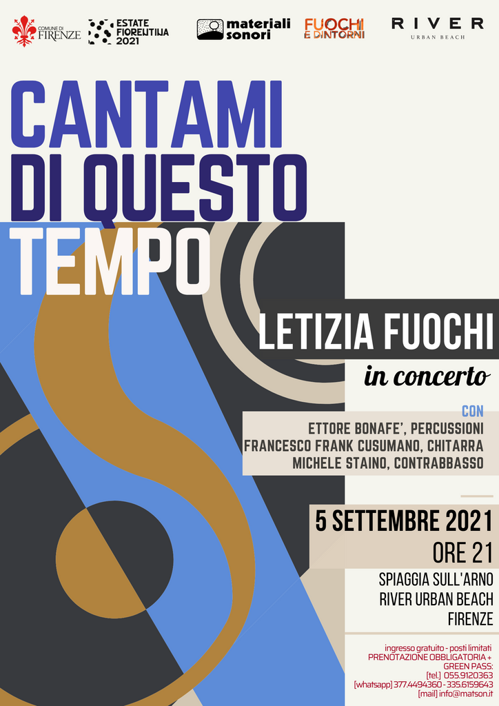 LETIZIA FUOCHI in concerto per Estate Fiorentina 2021 > FIRENZE Spiaggia sull'Arno - 05.09.2021