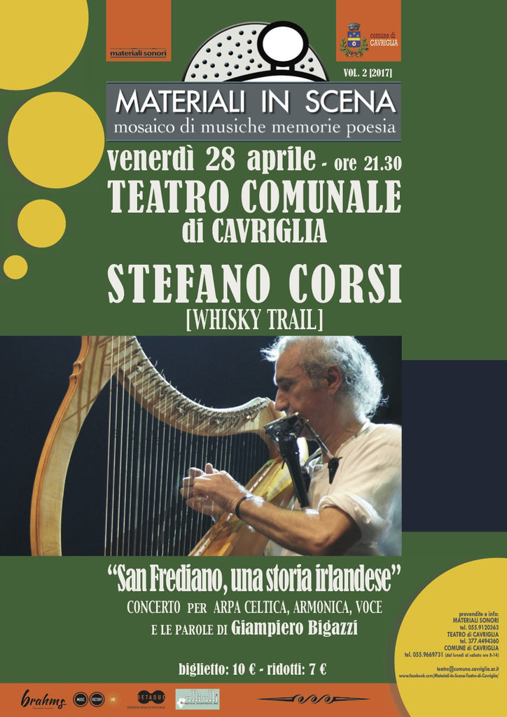 MATERIALI IN SCENA - TEATRO di CAVRIGLIA : la musica irlandese con Stefano Corsi di Whisky Trail > 28.04.2017