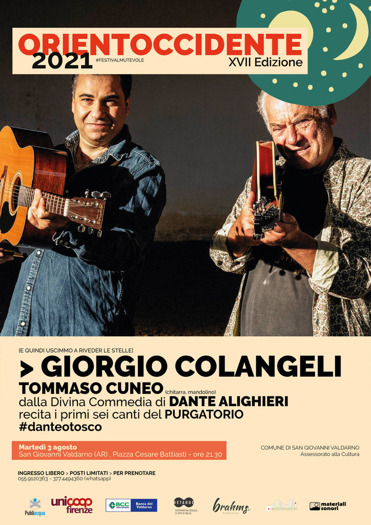 Orientoccidente 2021 > GIORGIO COLANGELI e il Purgatorio di Dante a San Giovanni Valdarno > 03.08.2021 - ore 21.30