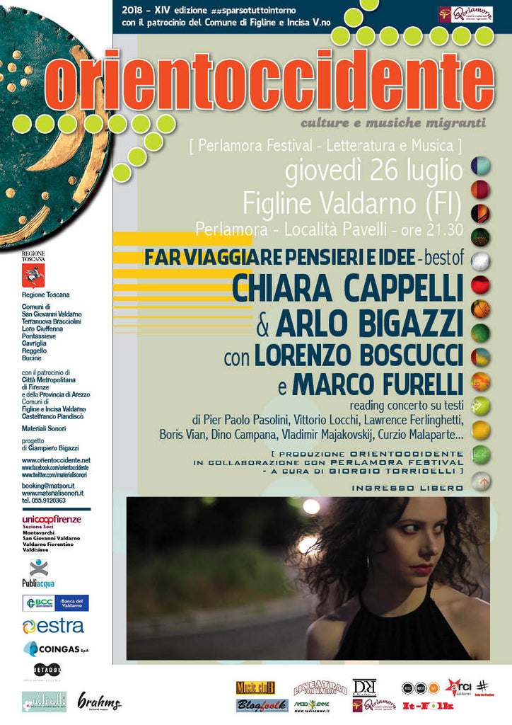 Orientoccidente 2018 > CHIARA CAPPELLI & ARLO BIGAZZI - Perlamora Festival [ località Pavelli - Figline Valdarno (FI) ] > 26.07.2018