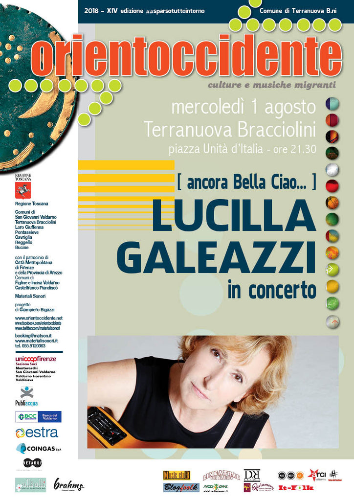 Orientoccidente 2018 > Recital sul canto popolare di LUCILLA GALEAZZI a Terranuova Bracciolini (AR) > 01.08.2018