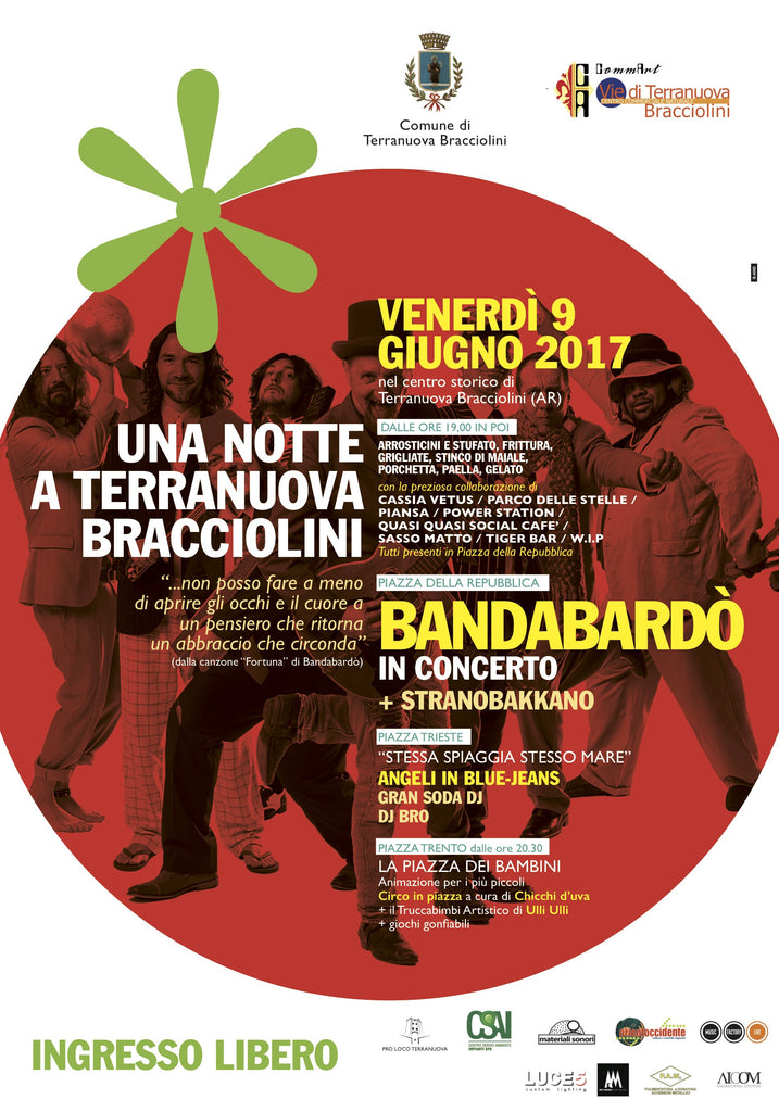 Il primo grande evento dell'estate di Materiali Sonori: BANDABARDO' a Terranuova Bracciolini (AR) > 09.06.2017