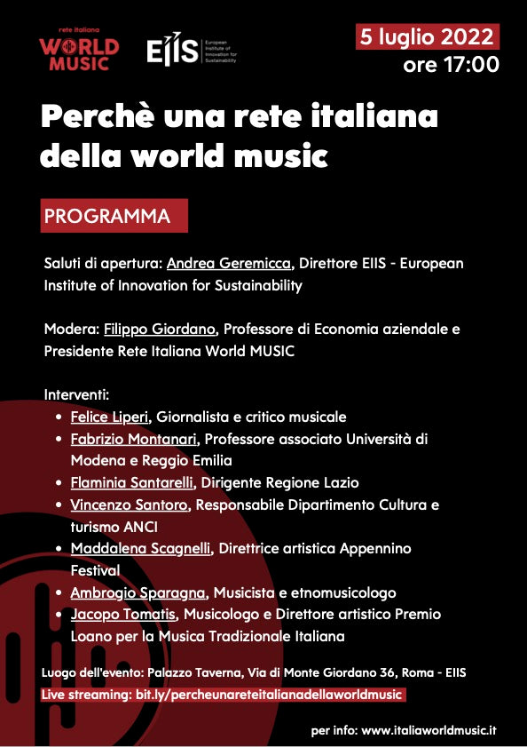 nasce la Rete Italiana della World Music!