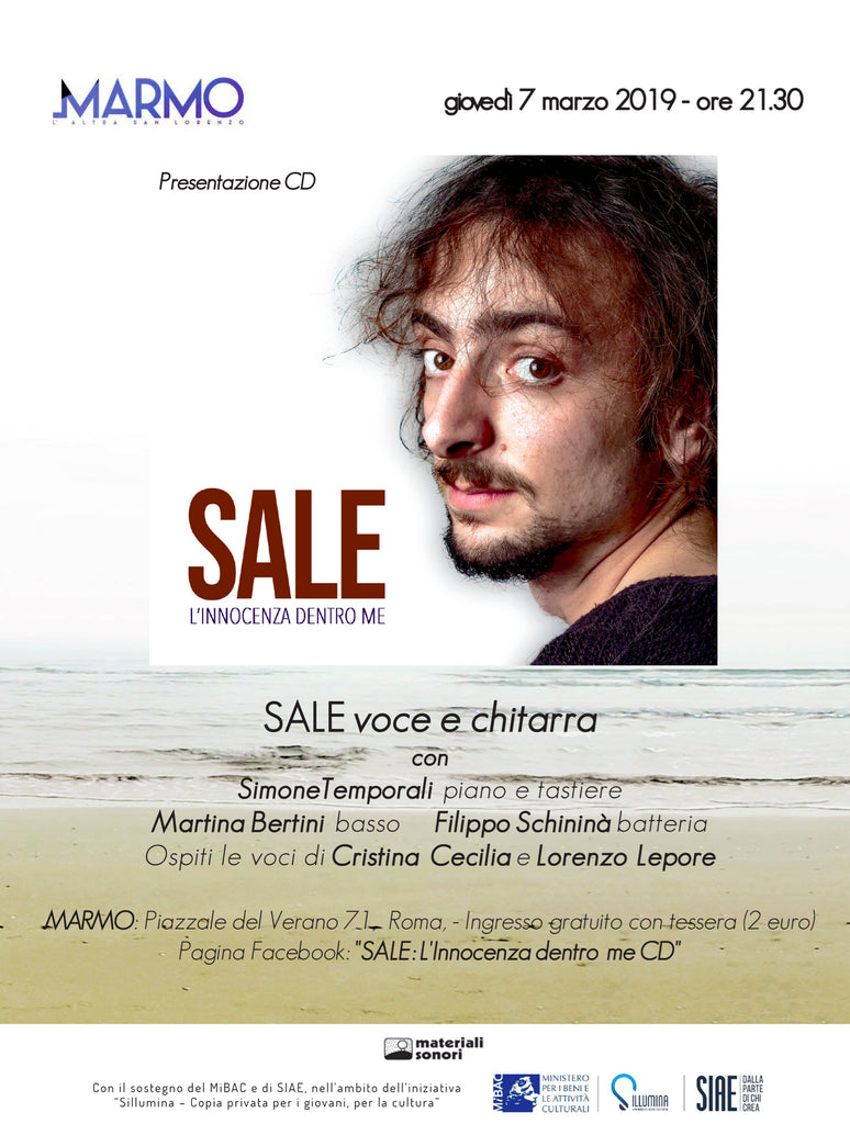 al Marmo - ROMA: presentazione del nuovo disco di SALE > 07.03.2019