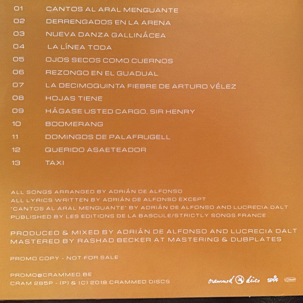 DON THE TIGER - Matanazas . CD sleeve