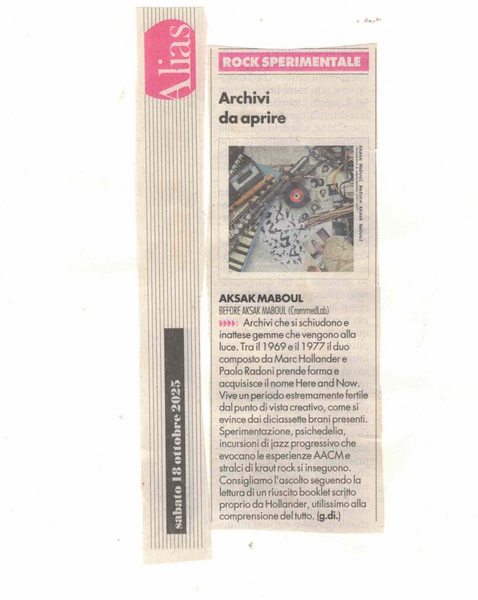 AKSAK MABOUL - Before Aksak Maboul . CD