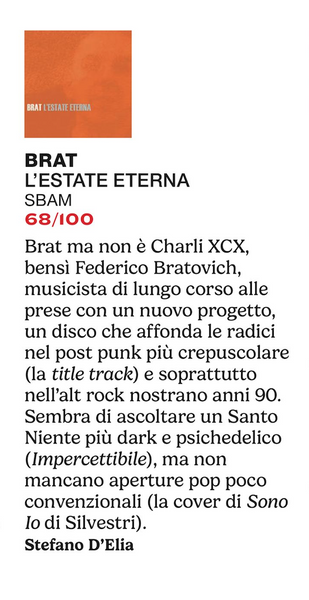 BRAT - L'estate eterna . CD