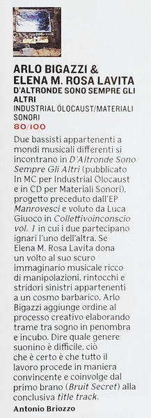 ARLO BIGAZZI . ELENA M. ROSA LAVITA - D'altronde sono sempre gli altri . CD