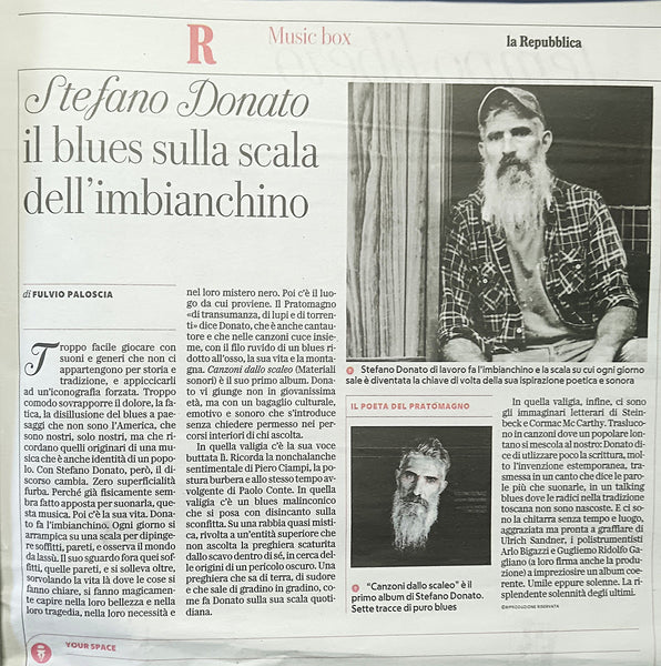 STEFANO DONATO with ULRICH SANDNER & ARLO BIGAZZI - feat GUGLIELMO RIDOLFO GAGLIANO - Canzoni dallo scaleo . CD