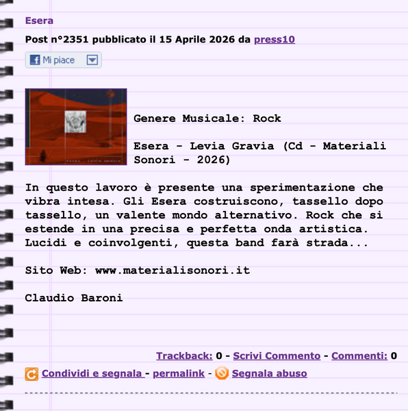 ESERA - Levia gravia . CD