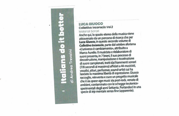 LUCA GIUOCO - Collettivoinconscio vol. 2 . CD
