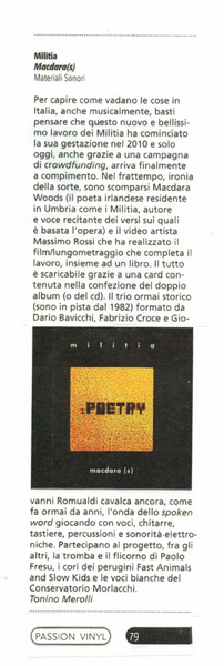 MILITIA - macdara (s) . CD