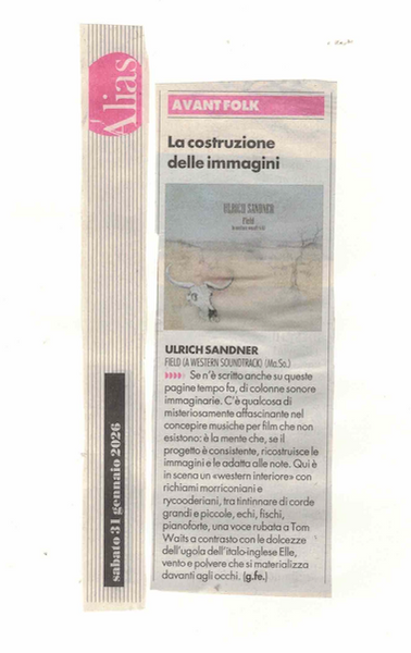 ULRICH SANDNER feat. ELLE . JORDI PÉLACH - Field [a western soundtrack] . CD