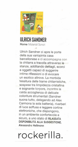 ULRICH SANDNER - Home . CD