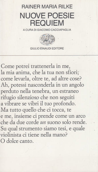 RAINER MARIA RILKE - Nuove poesie. Requiem . Bk