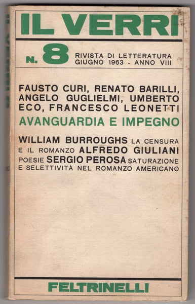 IL VERRI n. 8 . Bk