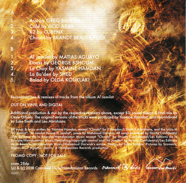 YASMINE HAMDAN - Jamilat Reprise . CD sleeve