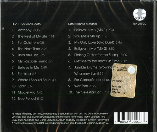 THE DURUTTI COLUMN - Sex And Death . 2CD