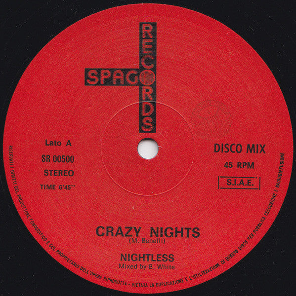NIGHTLESS - Crazy Night . 12"