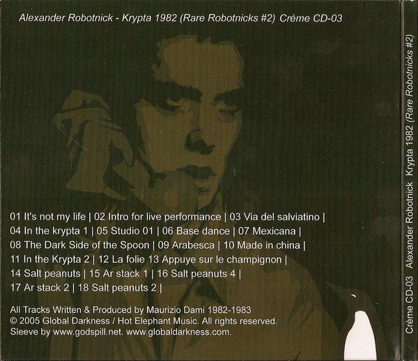 ALEXANDER ROBOTNICK - Kripta 1982 . CD