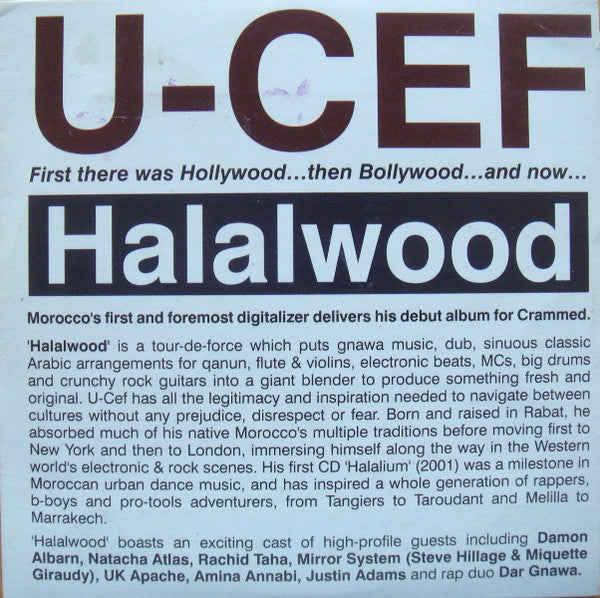 U-CEF – Halalwood . CD promo